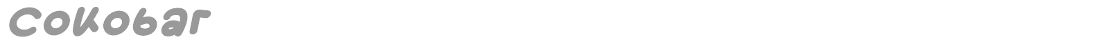 Cokobar font preview